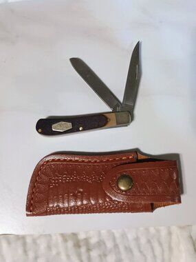 Old Timer Trapper 1227061 with Leather Sheath